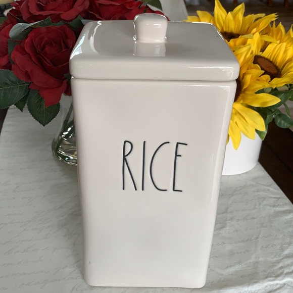 Rae Dunn Kitchen New Rae Dunn Ceramic Rice Canister Nwot Poshmark